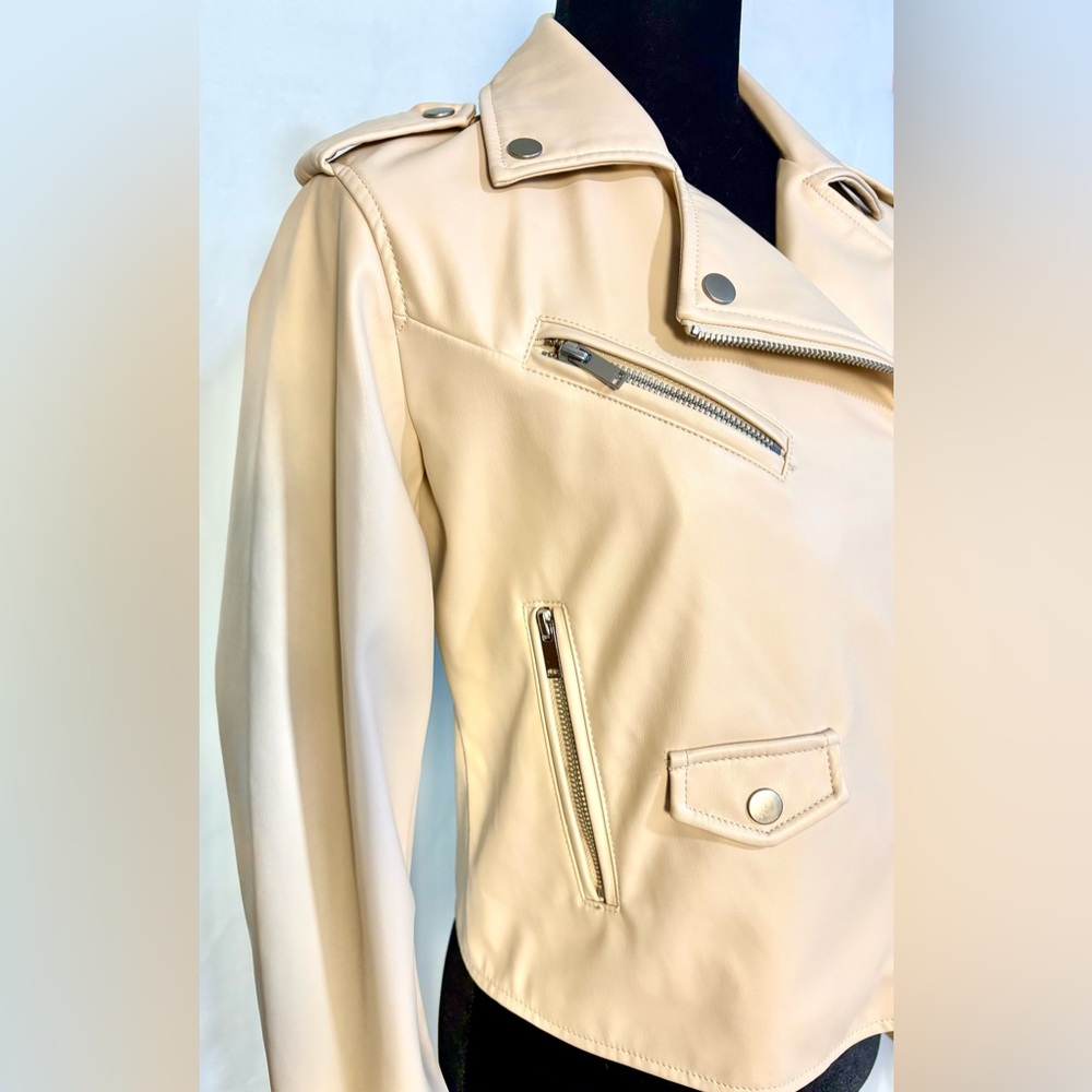 Nine West Faux Leather Moto Jacket - Picture 3 of 12
